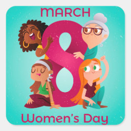 8 March - Women's Day スクエアシール