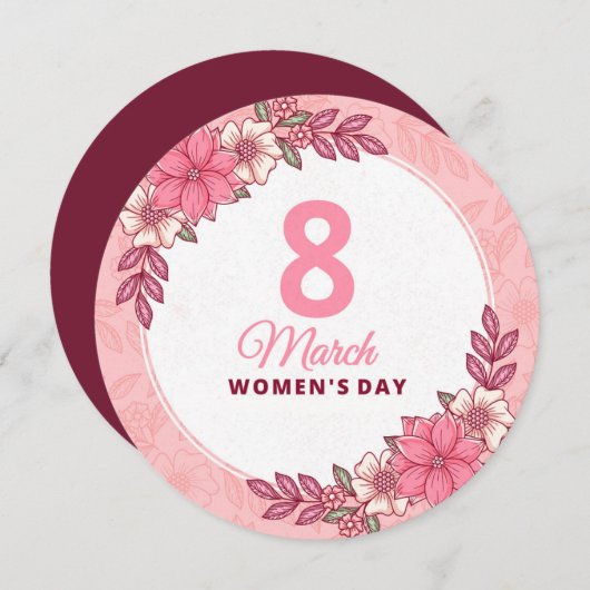 8 March - Women's Day 招待状 (正面/裏面)