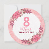 8 March - Women's Day 招待状 (正面)