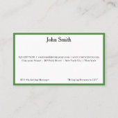 8 Modern Green Logo Promote Company Brand Name 名刺 (正面)