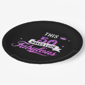 8-Pack 50th Birthday Round Paper Plates for Her  ペーパープレート (アングル)