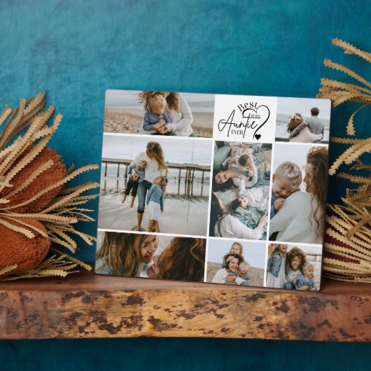 8 Personalized Best Aunt Photo Collage フォトプラーク (側面)