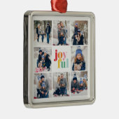 8-Photoコラージュ「Joyful」カラー数々のタイポグラフィ メタルオーナメント (右)