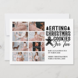 8 Photo Christmas Tree Pregnancy Announcement シーズンカード