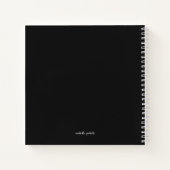 8 Photo Collageファミモダンリパーソナライズされたー |黒 ノートブック (裏面)