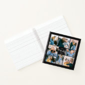 8 Photo Collageファミモダンリパーソナライズされたー |黒 ノートブック (内部)