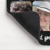 8 photo collage black white マウスパッド (コーナー)