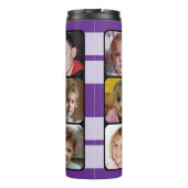 8 photo collage initials purple black タンブラー (裏面)