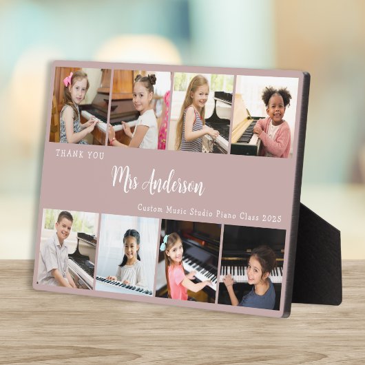 8 Photo Collage Music Teacher Appreciation Gift フォトプラーク