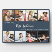 8 Photo Collage Music Teacher Appreciation Gift フォトプラーク (正面)
