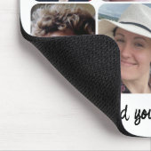 8 photo collage white black マウスパッド (コーナー)