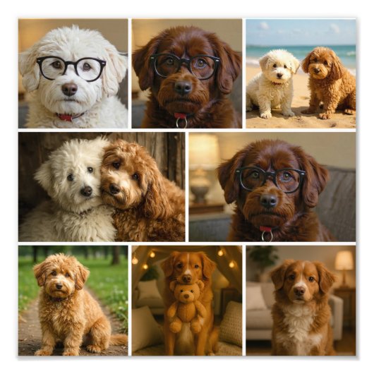 8 Photo Custom Personalized Template Collage フォトプリント (正面)