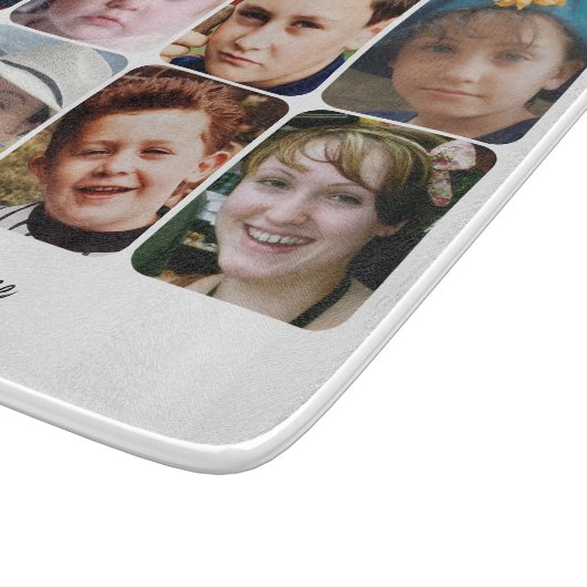 8 photo custom text white カッティングボード (角)