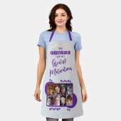 8 photo family motivation purple エプロン (着用した状態)