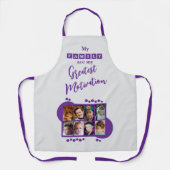 8 photo family motivation purple エプロン (正面)