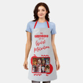 8 photo family motivation red エプロン (着用した状態)