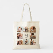 8 Photo Family Photo Collage Canvas Tote トートバッグ (裏面)