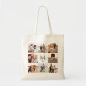 8 Photo Family Photo Collage Canvas Tote トートバッグ (正面)