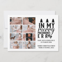 8 Photo In My Merry Pregnant Era Christmas シーズンカード
