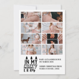 8 Photo In My Merry Pregnant Era Christmas シーズンカード