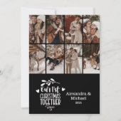 8 Photo Minimalist First Christmas Together シーズンカード (正面)