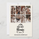 8 Photo Minimialist Christmas Our First Home シーズンカード (正面)