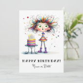 * 8 PHOTO NAME Birthday Card Personalize Whimsical 招待状 (スタンド正面)