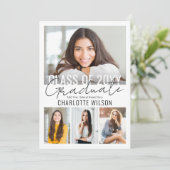 8 Photo Simple Modern Bold Class Year Graduation 案内状 (スタンド正面)