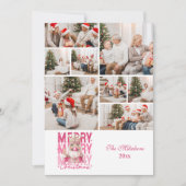 8 Photo Vintage Pink Nutcracker Christmas  シーズンカード (正面)