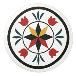 8-Ptスターチューリップペンシルバニアオランダ16進サインノブ セラミックノブ