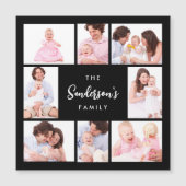 8 Sections Family Photo in Black Frame (正面)