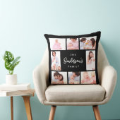 8 Sections Family Photo in Black Frame クッション (椅子)