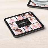 8 Sections Family Photo in Black Frame コースター (左側)