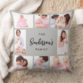 8 Sections Family Photo in Gray Frame クッション (ブランケット)