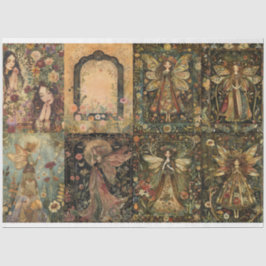 8 Sm妖精デザインデコップジャーナルティッシュペーパー 薄葉紙