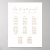 8 Tables Our Favorite People Seating Chart ポスター (正面)