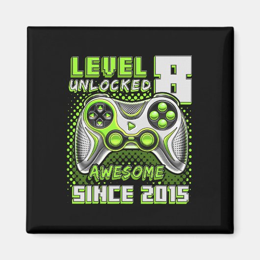 8 Unlocked 素晴らし 2015ビデオゲーム第8誕生日Bo マグネット (正面)