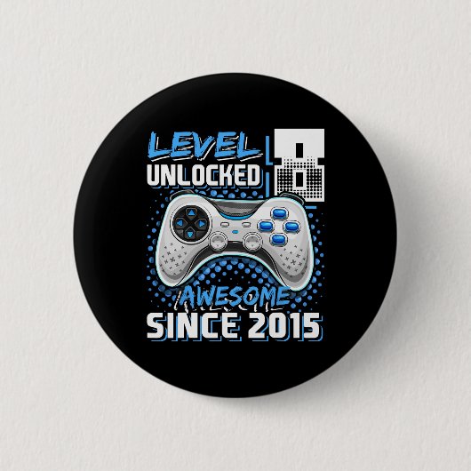 8 Unlocked 素晴らし 2015ビデオゲーム第8誕生日Bo 缶バッジ (正面)