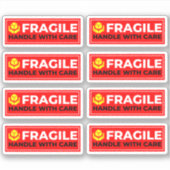 8 Vinyl Fragile Stickers (Handle with Care) シール (正面)