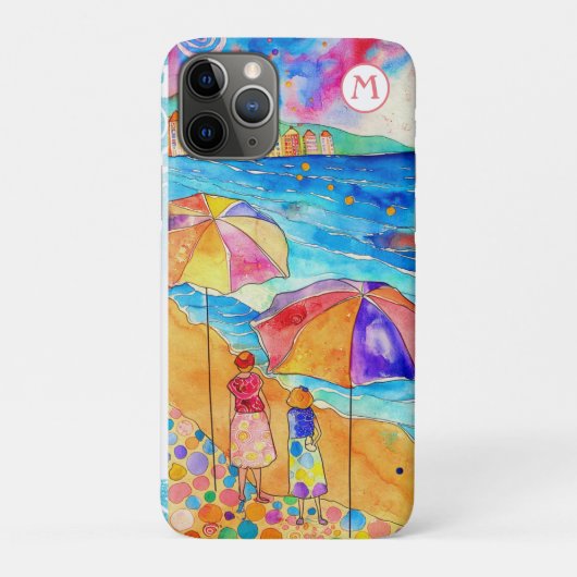 *~* 8 Watercolor Sea Beach Umbrella Sand Case-Mate iPhoneケース (裏)