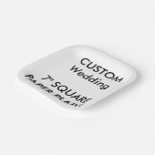 8 xカスタムウェディングスクエア紙プレート7" ペーパープレート (傾斜あり)