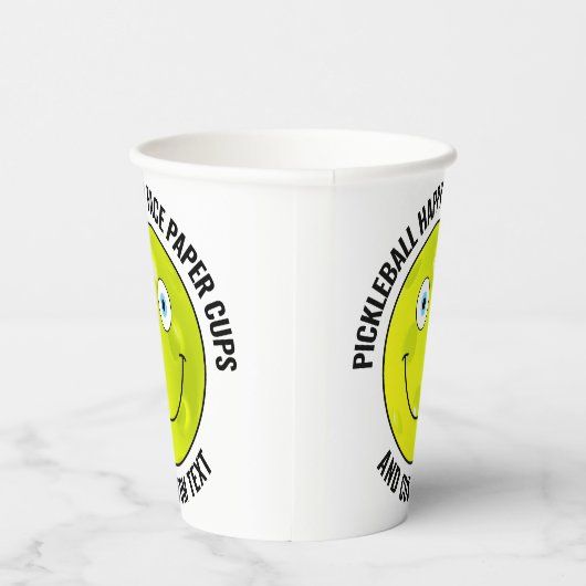 8 xカスタムパーティーブルーアイズハッピー顔 紙コップ (右)