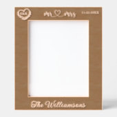 8"x10"の結婚家族の写真ギフト日付ハート レーザー彫刻フレーム (正面)