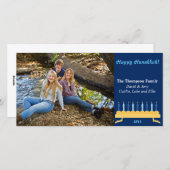 8" x4"ハヌカーのフォトカード シーズンカード (正面/裏面)