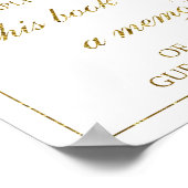 8" x 10インチゴールドフォイルゲストブック結婚のサイン ポスター (角)