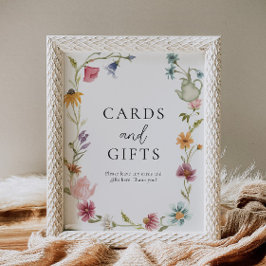 8 x 10フローラティーカードとギフトサイン