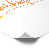 8 x 10印刷可能 – Happy Thanksgiving ポスター (角)