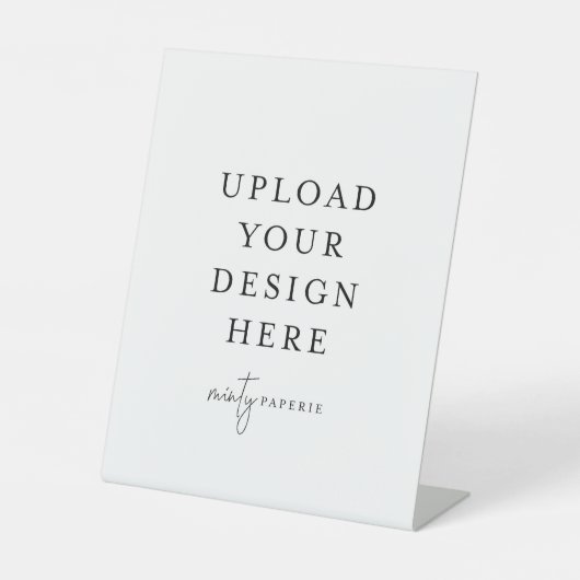 8" x 10"プラスチック台座スタンドの看板 台座サイン (正面)