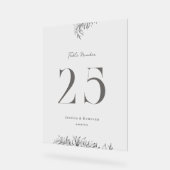 8 x 10 Botanical Wedding Table Number アクリルサイン (傾斜)