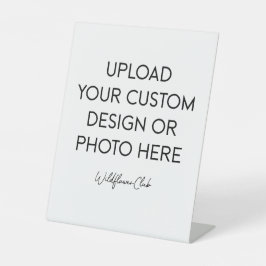 8" x 10" Plastic Pedestal Stand Sign 台座サイン